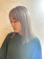 クリコ ヘアーデザイン(CLICQUOT hair design) ハイトーンピンクシルバー　× ミディアムスタイル