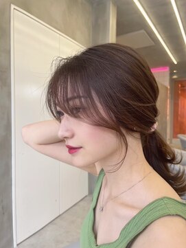 ロンドルーチェ 心斎橋(Lond luce) ダークアッシュ/ミディアムレイヤーカット［髪質改善/縮毛矯正］