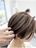 ☆ハンサムショート　くすみベージュ　ハイライト☆