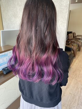 ミニム ヘアー(minim hair) 【minim×日比】ピンクパープルグラデーション