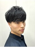 メンズビジネスミディアムマッシュ爽やか