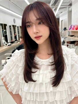 エジョン 三鷹店(Aejon) レイヤーロング/ヘルシースタイル/韓国ヘア/ベビーピンク/吉祥寺