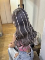 ラピス 新宿(Lapis)&nbsp;【Lapis新宿】アッシュグレー/エクステ/ハイライトメッシュ