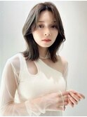 ミニウルフレイヤーカット顔周り前髪韓国ミディアムロング/池袋