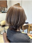 くびれボブ×ハイライト