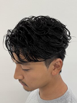 ビカムメンズヘアー 栄店(become men's hair) 大人ルーズセンターパート/シャドウパーマ/名古屋栄
