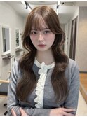 韓国レイヤーウェーブヘア顔周り髪質改善銀座