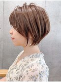 Say.ショートショートボブ丸みショートヘーゼルグレージュ表参道