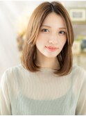 2wayバングシンメトリー小顔抜け感セミディc7上尾20代30代40代