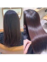 ゴカンムード(Gokan mood)&nbsp;髪質改善縮毛矯正ハイライトダブルカラーショートカット30代40代