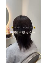 イゾラ(isola)&nbsp;【isola】大人可愛いミディアムウルフ×質感再整カラー