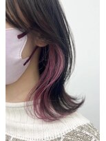 シュク 高円寺(SYUK)&nbsp;インナーカラー/イヤリング/ピンク/ケア【SYUK高円寺】kanna