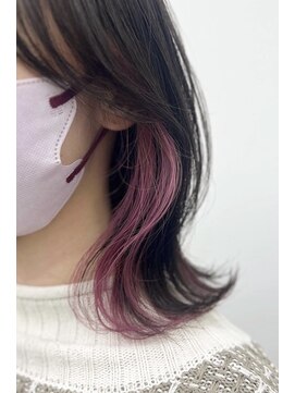 シュク 高円寺(SYUK) インナーカラー/イヤリング/ピンク/ケア【SYUK高円寺】kanna