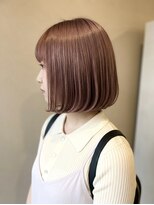 ダスク 武蔵小杉(dusk) 【ツヤ感ハイトーン】モーヴピンク × 内巻きミニボブ