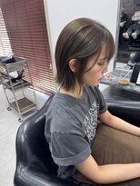 ザ アクネ 岡崎竜美丘店(THE ACNE) ♪オリーブベージュ_ブリーチ無し_切りっぱなし