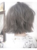 【Marlアプリエカラー】ホワイトアッシュの抜け感ボブ
