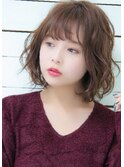大人かわいいブランジュダブルバングルーズナチュラルボブ☆