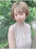 透明感ミルクティーカラーショート