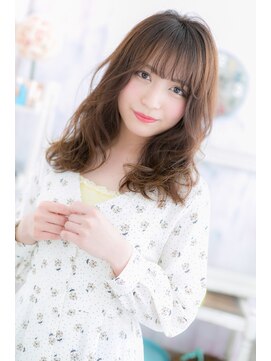 ミック ヘアアンドビューティー 大山店(miq  Hair&Beauty) シースルーバング甘辛MIX大人巻きくびれヘアc1