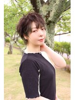 アヴァンティ ヘアーアンドスパ(avanti hair&spa) 巻き巻きショート×グリーンインナー