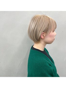 タグ(#tag) #ホワイトベージュ×ショートボブ