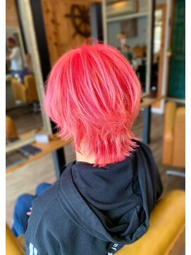 トルチェ(toRtue) メンズウルフ グラデーションカラー ピンクグラデーション