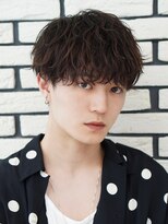 オーシャントーキョーオーバー 渋谷(OCEAN TOKYO OVER)&nbsp;波巻き束感ショートマッシュパーマハイライト