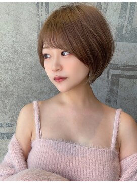 ボンドストーリー(Bond Story) 丸みナチュラルショート×ミルクティーベージュ