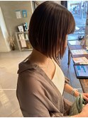 髪質改善 酸性ストレート 切りっぱなしボブ 西田