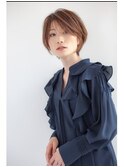 ナチュラルレイヤーショートボブ