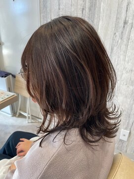 エヌアンドエー せんげん台店(N&A) ゆるふわミディ×ハイライト/ウェーブヘア