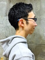 アルフレッド 瑞穂店(alfRed)&nbsp;ツーブロック　メンズショート　黒髪　アップバング　束感　短髪