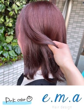 エマヘアデザイン(e.m.a Hair design) ピンクカラー