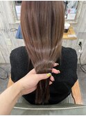 桜ピンク×髪質改善トリートメント