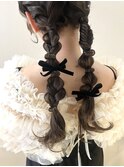 ツイン編みおろしヘアアレンジ【SHINJYO】