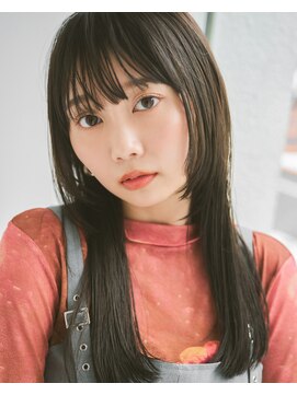 リトル 通町筋(little) 顔まわりレイヤー黒髪ナチュラルストレート