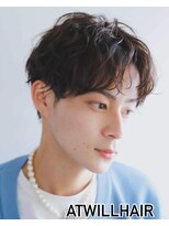 アットウィルヘアー(at will hair) センターパートのスパイラルパーマ