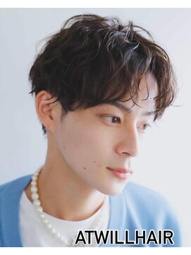 アットウィルヘアー(at will hair) センターパートのスパイラルパーマ