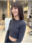 【l'or】マロベージュ×うるつやミディアムストレート