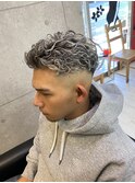 ホワイトメッシュ×パーマ