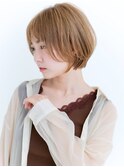 透明感ブリーチなしダブルイルミナカラー小顔ショートボブ