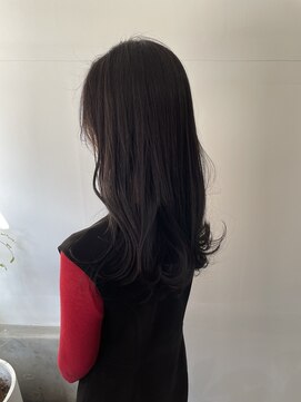 2195ヘアー 世田谷代田(2195hair) 地毛風カラー/黒髪ロング/韓国風巻き/髪質改善/ブルーカラー