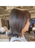 ニュアンスカラー/くすみブラウン/外ハネカット