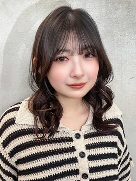 アルバム 新宿(ALBUM SHINJUKU) ミディアム前髪カット韓国ヘアおくれ毛_F0624