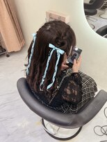 クラン 梅田店(clan)&nbsp;編み込みハートハーフツイン