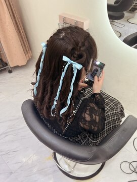 クラン 梅田店(clan) 編み込みハートハーフツイン