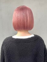 ギークス(GEEKS)&nbsp;【GEEKS渋谷】初ブリーチ/クリアピンク/切りっぱなしボブ/透明感