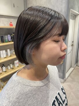 ラボヌールヘアーグレース 門前仲町店(La Bonheur hair grace) 【杉本】イヤリングカラー/シルバー/アッシュブラウン/ボブ