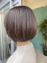 ロミー 本厚木(ROMMY.) 大人ボブミニボブ切りっぱなしチャコールグレー◎20代~50代