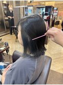 ボブスタイルをもっと可愛く/インナーカラー/外ハネボブ